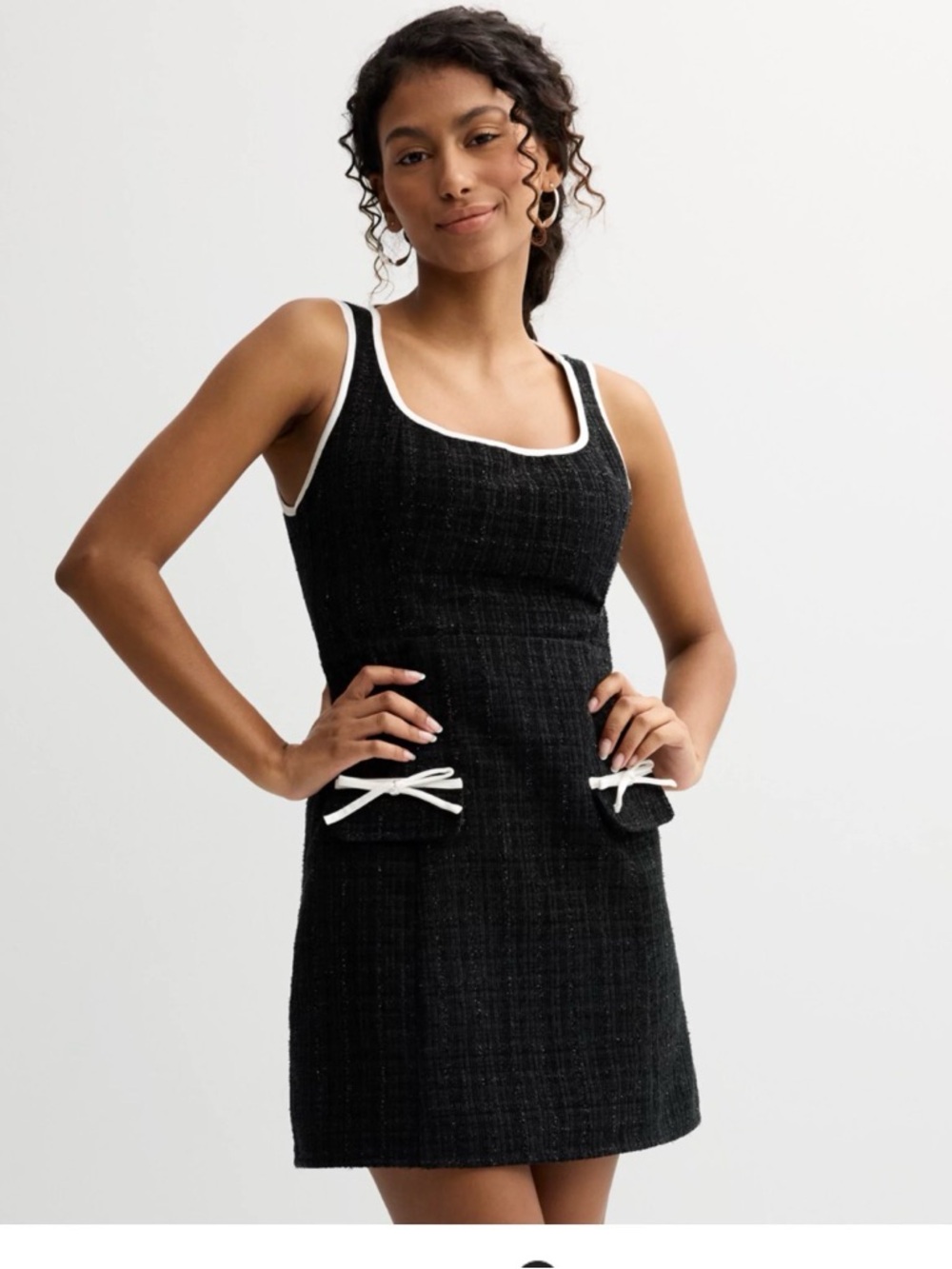 Live To Be Spoiled Sleeveless Tweed Mini Dress Size Medium